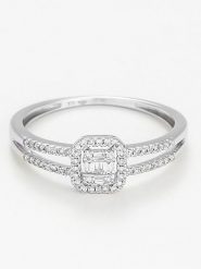 DIAMANTA Złoty pierścionek "Brillants Baguettes" z diamentami rozmiar: 60. Szare pierścionki DIAMANTA, z diamentem, złote. Za 1,739.99 zł.