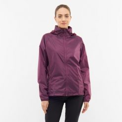 Kurtka przeciwdeszczowa damska Viking Rainier Lady. Fioletowe kurtki sportowe Viking, bez wzorów, bez kaptura, trekkingowe. Za 189.90 zł.