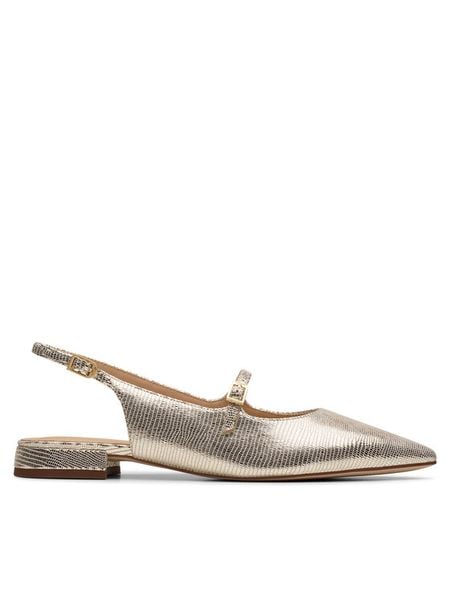 Clarks Baleriny Sensa15 Shine 26181315 Złoty. Żółte baleriny Clarks, bez wzorów, ze skóry, bez obcasa. Za 309.99 zł.