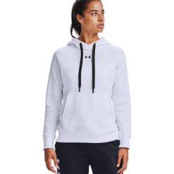 Bluza damska Under Armour Rival Fleece HB Hoodie. Białe bluzy Under Armour, xl, bez wzorów, bez kaptura. Za 224.74 zł.