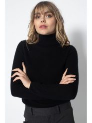 Perfect Cashmere Kaszmirowy golf "Ashley" w kolorze czarnym rozmiar: M. Czarne golfy Perfect Cashmere, m, bez wzorów, z kaszmiru, bez ramiączek. Za 251.53 zł.
