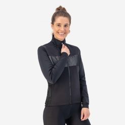 Kurtka rowerowa damska Rogelli Attq. Czarne kurtki sportowe Rogelli, na zimę, xs, bez wzorów, bez kaptura, rowerowe. Za 502.50 zł.