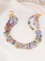 Pierres de Jade Pozłacany naszyjnik z elementami ozdobnymi - dł. 40 cm rozmiar: onesize. Białe naszyjniki Pierres de Jade, z kryształem, pozłacane. Za 113.99 zł.