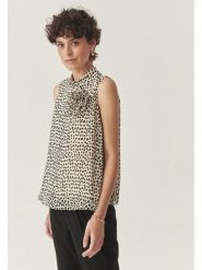 TATUUM Bluzka w kolorze beżowo-czarnym rozmiar: 44. Brązowe bluzki Tatuum, bez wzorów, bez kołnierzyka, bez ramiączek. Za 131.43 zł.