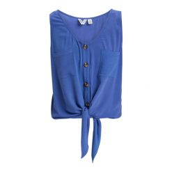 Luźny top dla Kobiety TROPICAL HILL Fioletowy. Niebieskie topy Roxy, m, bez wzorów, z materiału, bez kołnierzyka, bez ramiączek. Za 199.99 zł.