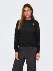 JDY Bluza w kolorze czarnym rozmiar: XXL. Czarne bluzy JDY, xxl, bez wzorów, z bawełny, bez kaptura. Za 48.28 zł.