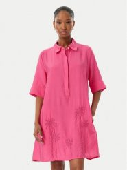 LOLA CASADEMUNT Sukienka koszulowa LS2616034 Różowy ciemny Relaxed Fit. Czerwone sukienki LOLA CASADEMUNT, xl, bez wzorów, z wiskozy, bez kołnierzyka, bez ramiączek, koszulowe. Za 543.99 zł.