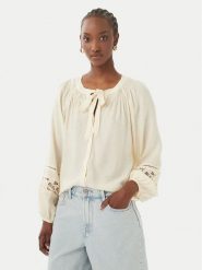 Vero Moda Koszula Stacy 10343458 Kremowy Loose Fit. Białe koszule Vero Moda, s, bez wzorów, z wiskozy, bez kołnierzyka, bez ramiączek. Za 199.99 zł.