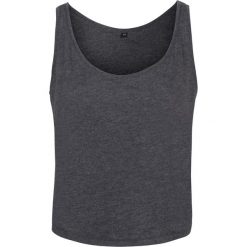 Oversize Tank Top Dla Pań I Panów. Brązowe koszulki sportowe BUILD YOUR BRAND, bez wzorów, bez ramiączek. Za 46.99 zł.