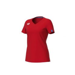 Koszulka damska Arena Team T-Shirt Panel. Czerwone koszulki sportowe Arena, bez wzorów, z bawełny, bez ramiączek, do biegania. Za 162.00 zł.