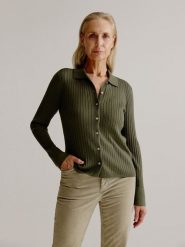 Josephine & Co Kardigan "Lila" w kolorze khaki rozmiar: L. Brązowe kardigany Josephine & Co, l, bez wzorów, prążkowane. Za 173.99 zł.