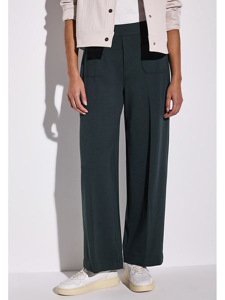 Street One Spodnie w kolorze ciemnozielonym rozmiar: W44/L28. Zielone spodnie materiałowe Street One, l, bez wzorów, z materiału. Za 100.52 zł.