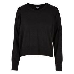 Damski oversizowy sweter Urban Classics EcoVero Basic GT. Czarne swetry Urban Classics, na zimę, bez wzorów, bez ramiączek. Za 267.50 zł.