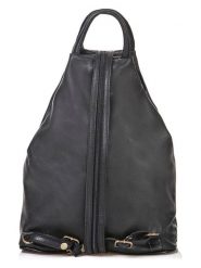 Florence Bags Skórzany plecak "Stax" w kolorze czarnym - 31 x 24 x 12 cm rozmiar: onesize. Czarne plecaki Florence Bags, bez wzorów, z materiału. Za 246.53 zł.