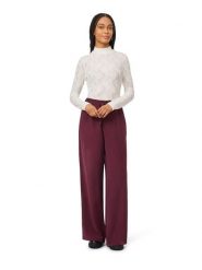 Scotch & Soda Spodnie w kolorze bordowym rozmiar: S. Czerwone spodnie materiałowe Scotch & Soda, s, bez wzorów, z materiału, z podwyższonym stanem. Za 254.95 zł.