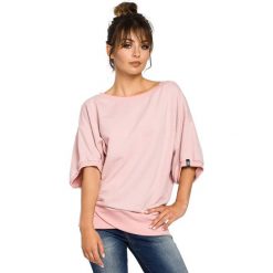 Bluzka w kolorze pudrowego różu. Czerwone bluzki Be Wear, xl, bez wzorów, bez kołnierzyka, bez ramiączek. Za 114.95 zł.