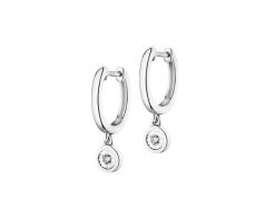 Kolczyki z białego złota z brylantami - 0,05 ct - próba 585. Białe kolczyki Apart, z brylantem, złote. Za 3,390.00 zł.