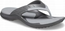 Japonki Dla Dorosłych Crocs Modi Sport Flip. Szare klapki Crocs, bez wzorów, z materiału, bez obcasa. Za 139.99 zł.