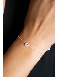 Lodie Silver Srebrna bransoletka z elementem ozdobnym rozmiar: onesize. Szare bransoletki Lodie Silver, z cyrkonią, srebrne. Za 43.88 zł.