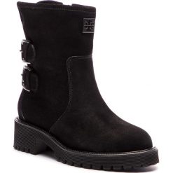 Botki HÖGL - 6-102425 Black 0100. Czarne botki Högl, bez wzorów, z futra, bez obcasa, bez zapięcia. W wyprzedaży za 549.00 zł.