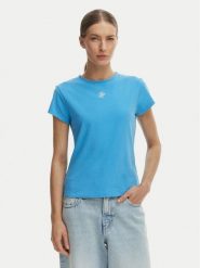 Tommy Hilfiger T-Shirt WW0WW48710 Niebieski Slim Fit. Niebieskie t-shirty TOMMY HILFIGER, s, bez wzorów, z bawełny, bez kołnierzyka, bez ramiączek. Za 169.99 zł.