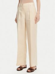 Weekend Max Mara Spodnie materiałowe Malizia 2515131052 Écru Regular Fit. Spodnie materiałowe Weekend Max Mara, bez wzorów, ze lnu. Za 749.99 zł.