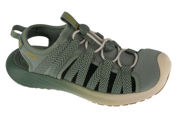 Sandały damskie, Whisper Lite. Zielone sandały Keen, bez wzorów, z materiału, sportowe, bez obcasa, bez zapięcia. Za 449.99 zł.