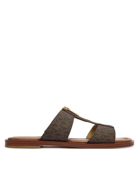MICHAEL Michael Kors Klapki Berkley Flat 40S6BRFS1B Brązowy. Brązowe klapki MICHAEL Michael Kors, bez wzorów, ze skóry, bez obcasa. Za 455.99 zł.