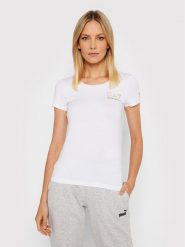 EA7 Emporio Armani T-Shirt 8NTT65 TJDQZ 1100 Biały Slim Fit. Białe t-shirty EA7 Emporio Armani, xs, bez wzorów, z bawełny, bez kołnierzyka, bez ramiączek. Za 349.99 zł.