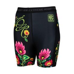 Legginsy sportowe damskie krótkie 1/3 EXTREME HOBBY FOLK. Czarne legginsy EXTREME HOBBY, s, bez wzorów, z elastanu, krótkie. Za 169.00 zł.