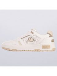 Kappa Skórzane sneakersy "Yeldes" w kolorze biało-beżowym rozmiar: 38. Białe trampki Kappa, bez wzorów, bez zapięcia. Za 100.75 zł.