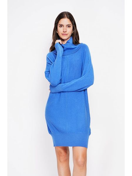 William de Faye Sukienka dzianinowa w kolorze niebieskim rozmiar: 42. Niebieskie sukienki William de Faye, na co dzień, bez wzorów, z dzianiny, klasyczne, bez kołnierzyka, bez ramiączek, mini, proste. Za 130.99 zł.