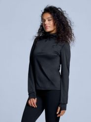 Bluza narciarska - Damskie - Arctic 2.0 - Czarny. Czarne bluzy POEDERBAAS, na zimę, l, bez wzorów, z elastanu, bez kaptura. Za 177.72 zł.