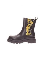 Versace Jeans Couture Sztyblety Drew 77VA3S60 Czarny. Czarne botki Versace Jeans Couture, bez wzorów, z jeansu, bez obcasa, na płaskiej podeszwie, bez zapięcia. Za 1,019.00 zł.
