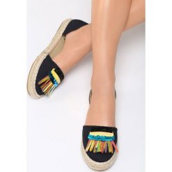 Czarne Espadryle Rhythm. Czarne espadryle Born2be, bez wzorów, bez obcasa, na płaskiej podeszwie, bez zapięcia. Za 29.99 zł.