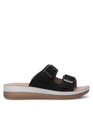 Inblu Klapki FT020400 Czarny. Czarne klapki Inblu, bez wzorów, z syntetyku, bez obcasa. Za 71.99 zł.