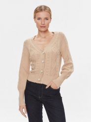 Guess Kardigan W4RR12 Z37L1 Beżowy Regular Fit. Brązowe kardigany Guess, l, z aplikacjami, z syntetyku. Za 269.99 zł.