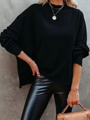 Milan Kiss Sweter w kolorze czarnym rozmiar: M. Czarne swetry Milan Kiss, m, bez wzorów, bez ramiączek. Za 127.45 zł.