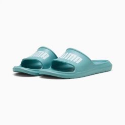 Klapki damskie Puma DIVECAT V2 LITE niebieskie 37482335 r 38. Niebieskie klapki Puma, bez wzorów, z materiału, bez obcasa. Za 104.77 zł.