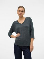 Vero Moda Sweter w kolorze zielono-czarnym rozmiar: M. Czarne swetry Vero Moda, m, bez wzorów, bez ramiączek. Za 52.05 zł.