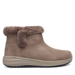Śniegowce Skechers. Brązowe trapery i śniegowce Skechers. Za 429.99 zł.