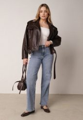 Niebieskie Szerokie Jeansy z Regularnym Stanem z Bawełną i Domieszką Wiskozy Lairoe. Niebieskie jeansy Born2be, l, bez wzorów. Za 129.99 zł.