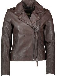 Apple of Eden Skórzana kurtka w kolorze ciemnobrązowym rozmiar: 46. Brązowe kurtki Apple of Eden, bez wzorów, z materiału, bez kaptura. Za 500.99 zł.