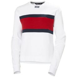 Bluza damska Helly Hansen Salt Crew. Białe bluzy Helly Hansen, bez wzorów, z bawełny, bez kaptura. Za 416.00 zł.