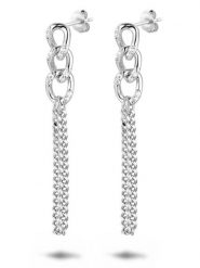 Eclat d'Argent Srebrne kolczyki-wkrętki rozmiar: onesize. Szare kolczyki Eclat d'Argent, z cyrkonią, srebrne. Za 165.99 zł.