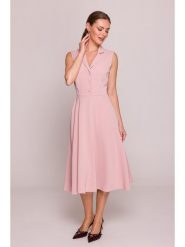 Stylove Sukienka w kolorze jasnoróżowym rozmiar: XL. Różowe sukienki Stylove, xl, bez wzorów, bez kołnierzyka, bez ramiączek, midi. Za 269.99 zł.