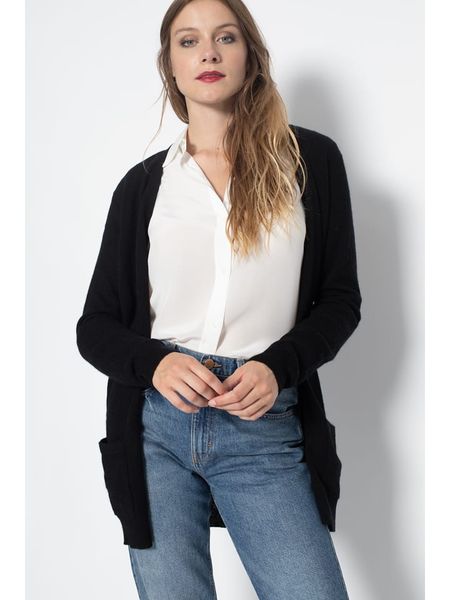 Perfect Cashmere Kaszmirowy kardigan "Pearl" w kolorze czarnym rozmiar: L. Czarne kardigany Perfect Cashmere, l, bez wzorów, z kaszmiru. Za 347.25 zł.