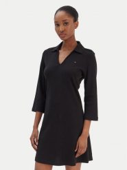 Tommy Hilfiger Sukienka codzienna Modern Cody WW0WW47868 Czarny Regular Fit. Czarne sukienki TOMMY HILFIGER, na co dzień, l, bez wzorów, z bawełny, bez kołnierzyka, bez ramiączek, proste. Za 429.99 zł.