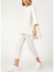 Milan Kiss Bluzka w kolorze kremowym rozmiar: XL. Brązowe bluzki Milan Kiss, xl, bez wzorów, bez kołnierzyka, bez ramiączek. Za 173.99 zł.