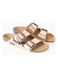 Sunbay Klapki "Trefle" w kolorze różowozłotym rozmiar: 38. Różowe klapki Sunbay, bez wzorów, z otwartym noskiem, bez obcasa. Za 134.53 zł.